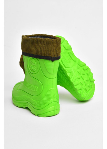 Чоботи піна дитячі зеленого кольору зі з`ємною шкарпеткою Let's Shop (357075285)