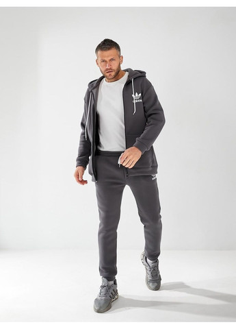 Темно-сірий демісезонний костюм (кофта, штани), колір темно-сірий No Brand