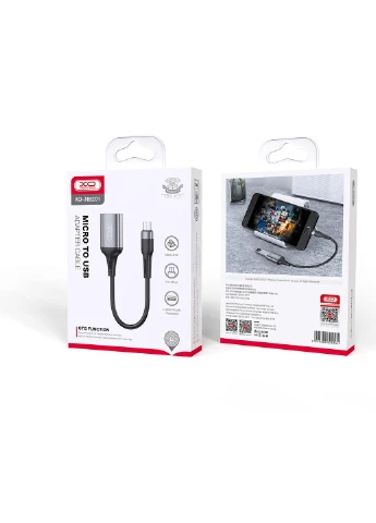 Кабель NB201 OTG USB 2.0 transfer speed 480Mbp for micro Чорний XO (388771284)