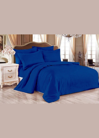 Постільна білизна бавовна двоспальні однотонна Страйп Сатин 180х215см Бордовий No Brand (321965853)