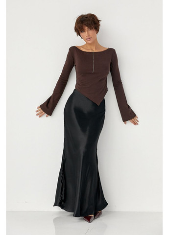 Трикотажная блуза с асимметричным низом Lurex (370379936)