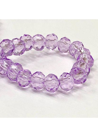 Намистини кришталеві рондель 4х3мм, нитка-135 од, бузковий прозорий Plus-plus (354798960)