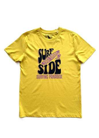 Желтая летняя футболка для парня /grand hills желтая surf side 2000-65 (152 см) OVS