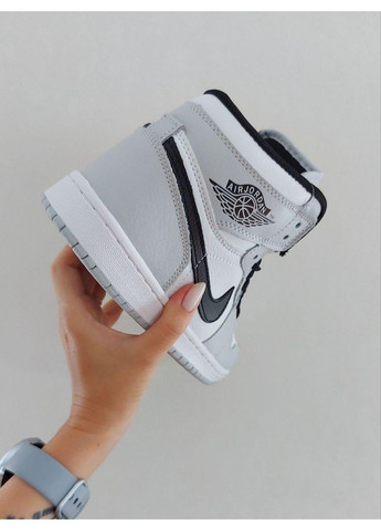 КРОСІВКИ ЖІНОЧІ NIKE AIR JORDAN 1 MID LIGHT SMOKE GREY V2 НАЙК АІР ДЖОРДАН No Brand сірі демісезони (368888085)