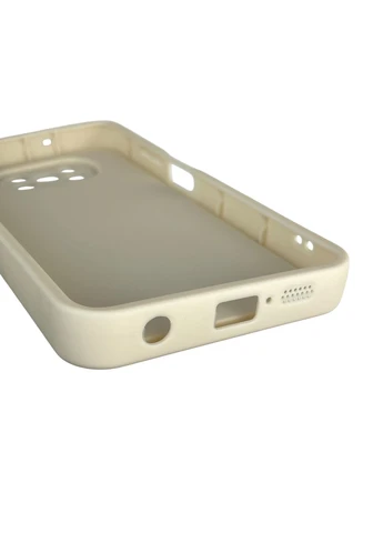 Чехол силиконовый Soft Touch с 3D принтом для Poco X3 Pro молочный (Полная защита камеры) Xiaomi (373671274)