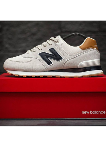 КРОСІВКИ ЖІНОЧІ NEW BALANCE 574 BEIGE BLACK 2.0 НЬЮ БЕЛАНС 574 No Brand чорні демісезони (369393955)