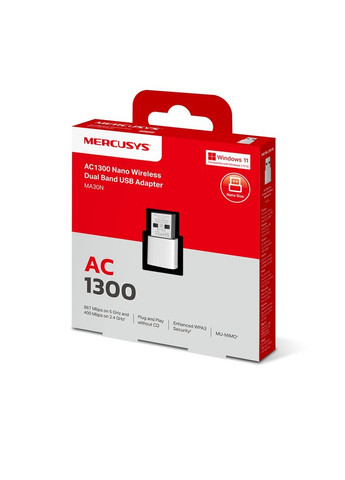Адаптер WiFi MA30N AC1300, USB Mercusys (360604698)