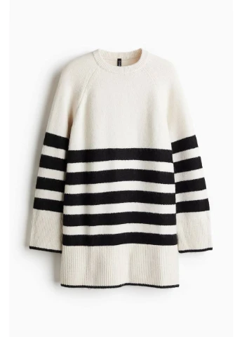 Чорно-білий зимовий светр H&M