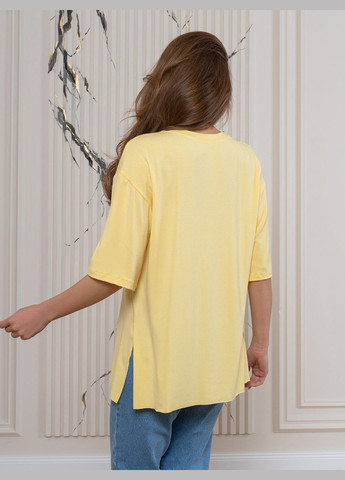 Жовта літня футболки ISSA PLUS 14546