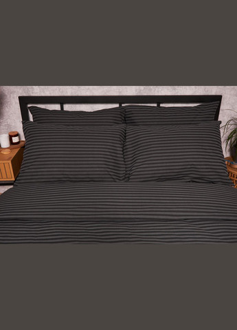 Комплект постельного белья полуторный 143х210 наволочки 4х50х70 Бязь Gold Люкс (MS-820001096) Moon&Star Gray Stripe (285717493)