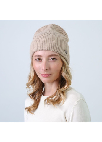 Шапка біні жіноча вовна бежева MAELYS LuckyLOOK 843-905 (350197136)