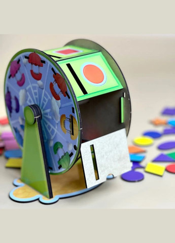 Деревянный сортер "Барабан" (ПСФ135) PSF135 геометрические фигуры Ubumblebees (302384527)