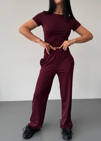 Костюм трійка: Лонгслів, футболка та штани вільного крою Україна (328392248)