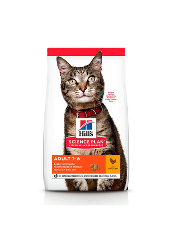 Сухий корм для котів Science Plan Feline Adult Optimal Care зі смаком курки 15 кг 604063 HILLS (266274214)
