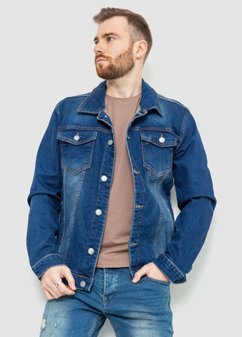 Синяя демисезонная джинсовая куртка мужская, цвет синий, Ager