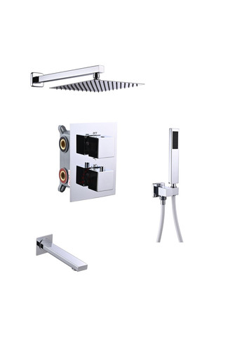 Душевая система с термостатом внутреннего монтажа с изливом Nett TSH-521 (352730036)