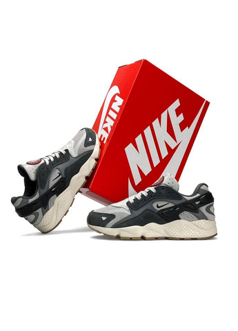 Сірі всесезонні кросівки nike No Brand Air Huarache Grey Black