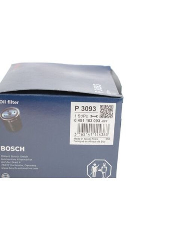Фільтр масляний двигуна (вир-во ) 0451103093 Bosch (366124831)