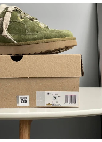 Кросівки жіночі UGG Lo Lowmel Sneaker Muted Brass FUR | Уггі Лоумел зелені демісезони (381733990)