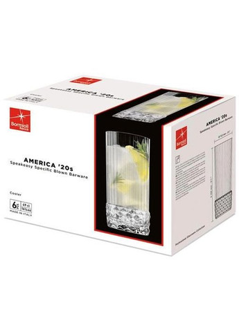 Набір склянок America'20s 480 мл 6 шт. (122141BB9121990) Bormioli Rocco (360421746)