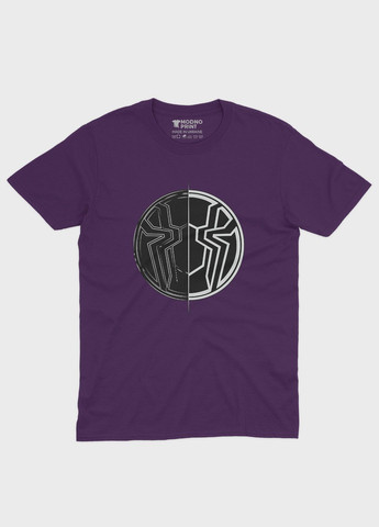 Фиолетовая демисезонная футболка для девочки с принтом супергероя - человек-паук (ts001-1-dby-006-014-089-g) Modno