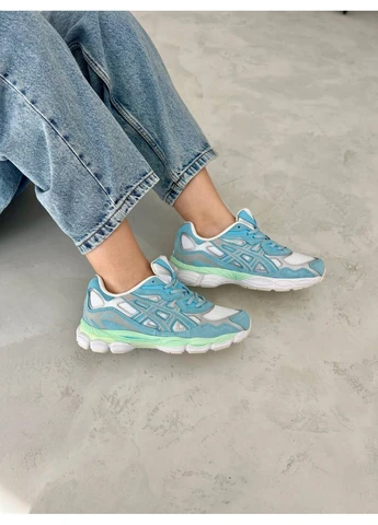 Синій кросівки чоловічі asics gel blue асікс гель сині демісезон No Brand