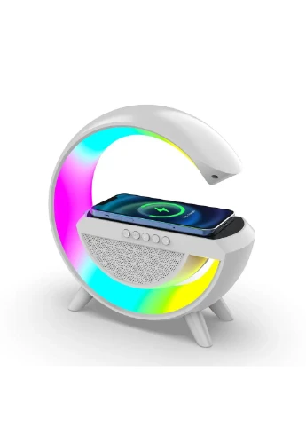 Портативна колонка з RGB-підсвіткою BT/TF/Wireless Charger/USB/FM/AUX 5 Вт, No Brand (323641416)