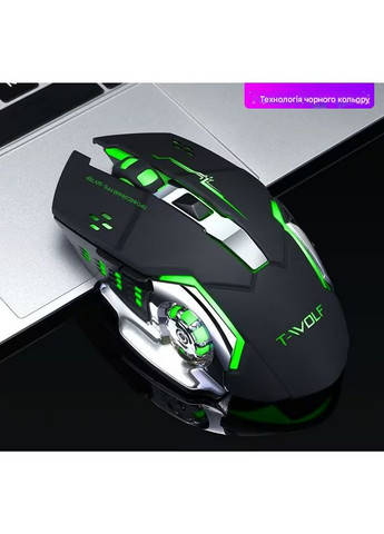 Мишка для комп'ютера USB чорна Q13 з підсвічуванням No Brand (370188819)