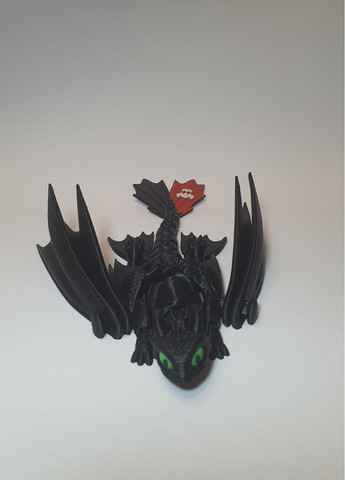 Іграшка-дракон «Беззубик» — фігурка з гнучкими крилами No Brand (356506597)