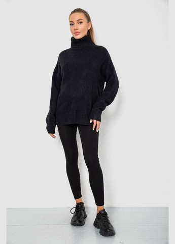 Черный демисезонный свитер - гольф женский шерстяной Ager 244R2050