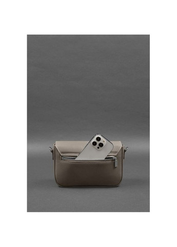 Сумка женская кожаная через плечо Mary темно-Бежевая BlankNote (302008045)