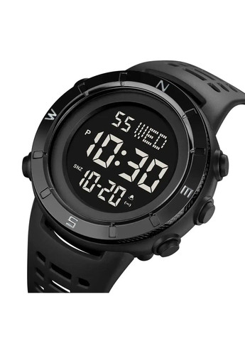 Чоловічий спортивний годинник 2015 (Чорний з чорним циферблатом) Skmei (332635053)