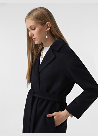 Темно-синє демісезонне Пальто демісезонне темно-синє 1187DBU однобортне DANNA