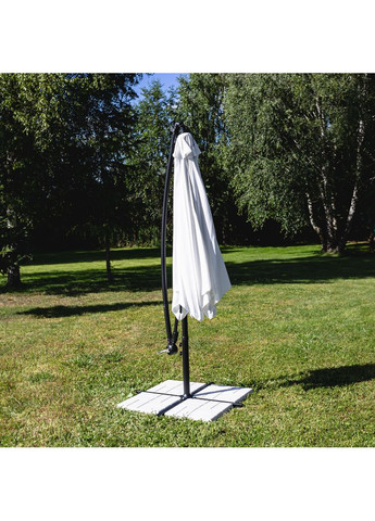 Комбинированный садовый зонт с боковым удлинителем белый LEOBRO (361443767)