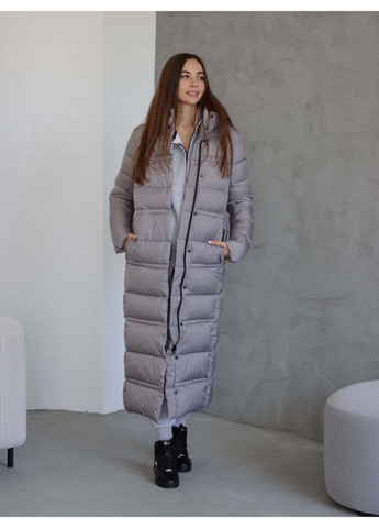 Світло-сірий зимній Пуховик indigo.limited