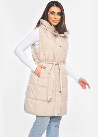 Жилетка женская батальная бежевого цвета Let's Shop (326960659)