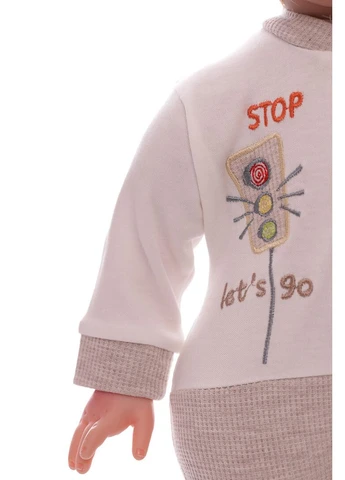 Человечек с шапкой трикотажный бежевый 50 см (40436) BABYKROHA (322503267)