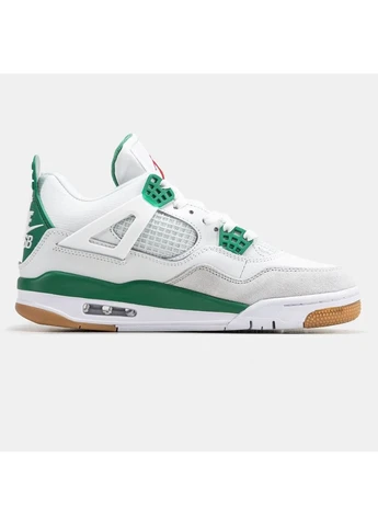 Зеленые летние кроссовки nike air jordan 4 sb pine green найк аир джордан No Brand