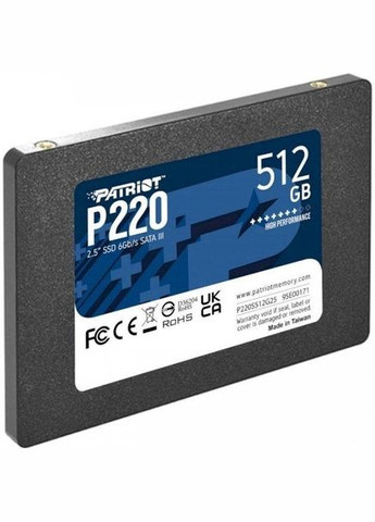 SSD накопитель 512 GB 2.5" SATA3 P220 Patriot (293346310)