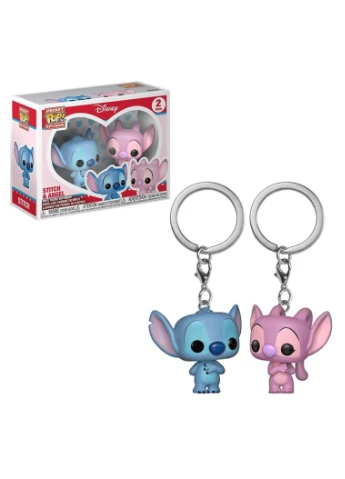 Ліло та Стіч брелоки комплект брелок-фігурок Lilo & Stitch Стіч та Ангел Stitch & Angel Disney 2 брелоки Funko (299723150)