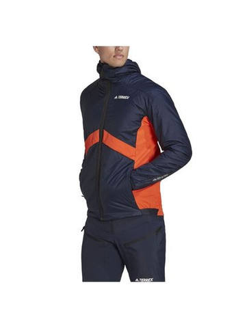 Темно-синяя мужская спортивная куртка adidas TERREX SKYCLIMB GORE HYBRID INSULATION SKI TOURING JACKET