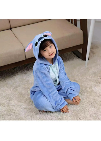 Детская пижама кигуруми костюм с застежками кнопками капюшоном для детей размер 140 рост до 140 см (481563-Prob) Стич Unbranded (363009573)