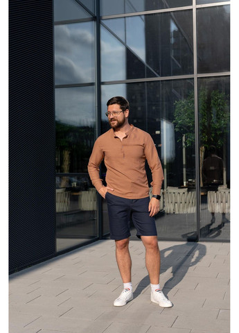 Стильна чоловіча сорочка з прямим приталеним кроєм та коміром-стійкою Vakko (362189160)