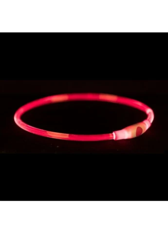 Ошейник для собак Flash Light Ring USB красный светодиодный S 40 см Trixie (395731721)