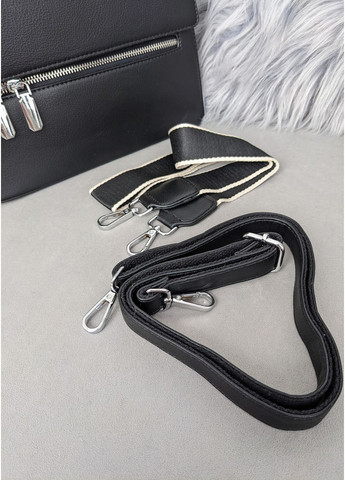 Елегантна чорна сумка з екошкіри з функціональним дизайном InFashion Сумка (363058575)