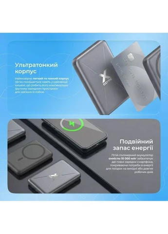 Універсальна мобільна батарея X-Core 22.5W 10000mAh Silver/White (PNXC22010006) Proove (387593733)