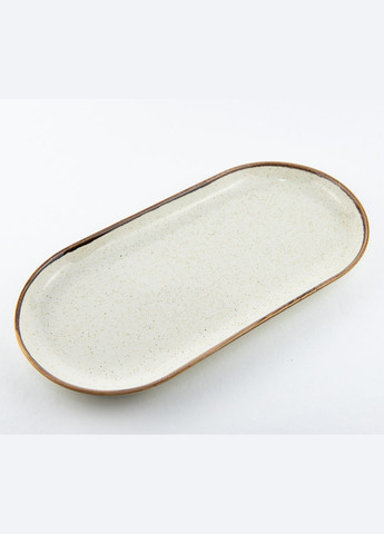 Тарелка овальной формы Seasons Beige 118130 30см Овальная фарфоровая тарелка Овальное блюдо Porland (277949257)