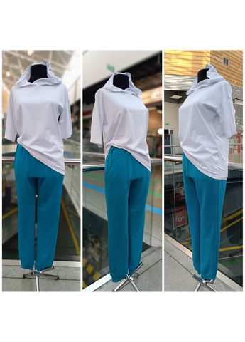 Белая футболка с капюшоном 2 Льва - (358068549)