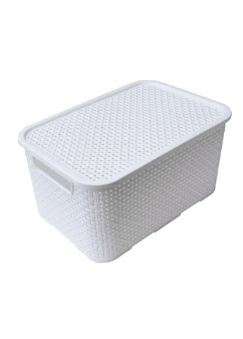 Кошик з кришкою і ручками Ротанг №3 (кольори в асортименті) No Brand (362493951)
