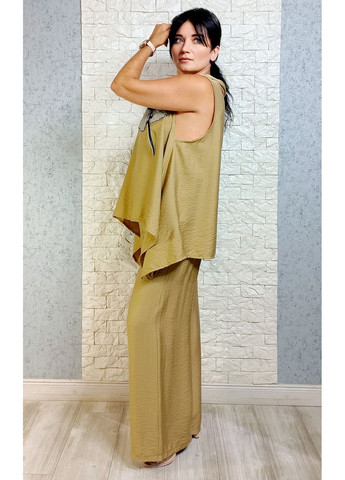 Костюм брючный (блуза, брюки) Rainbow з віскози з аплікацією квіткою (351290399)